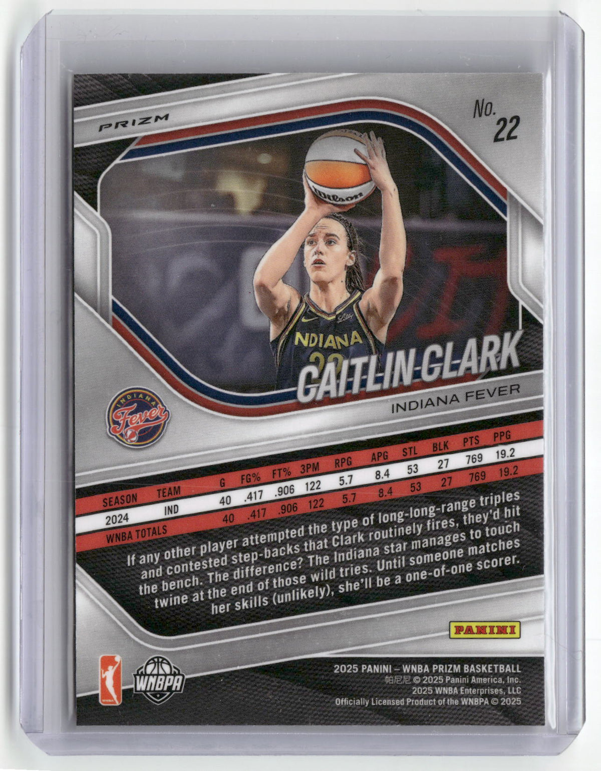 2025 Panini Prizm WNBA #22 Caitlin Clark WNBA Logo Prizms-4