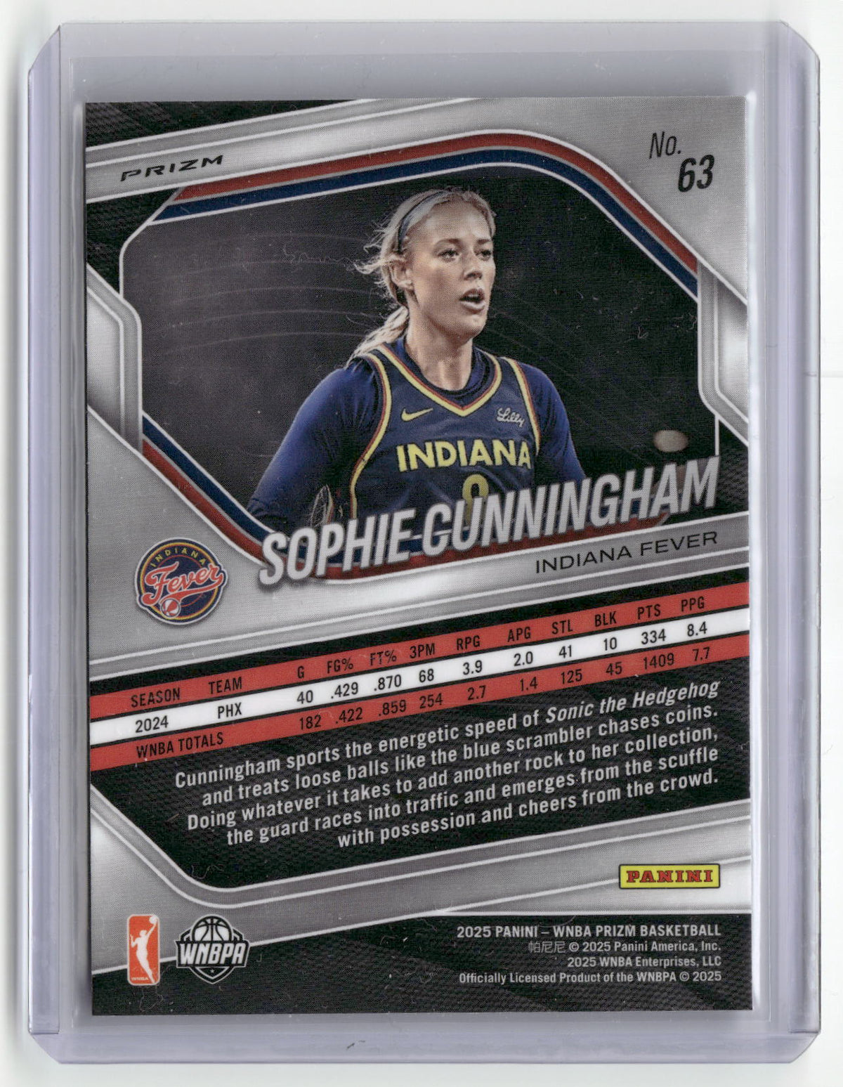 2025 Panini Prizm WNBA #63 Sophie Cunningham Silver Prizms-2