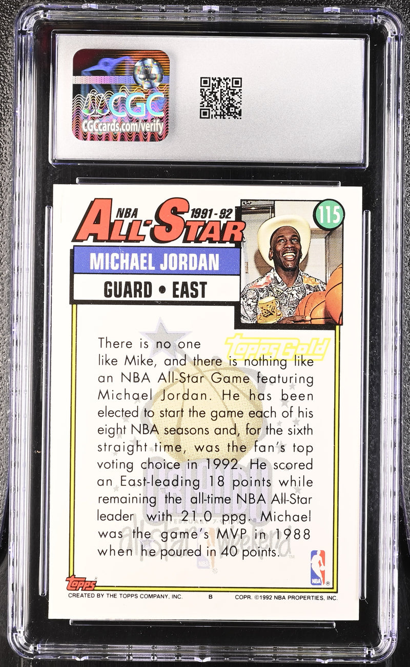 1992-93 Gold #115 Michael Jordan Gold CGC 9-2