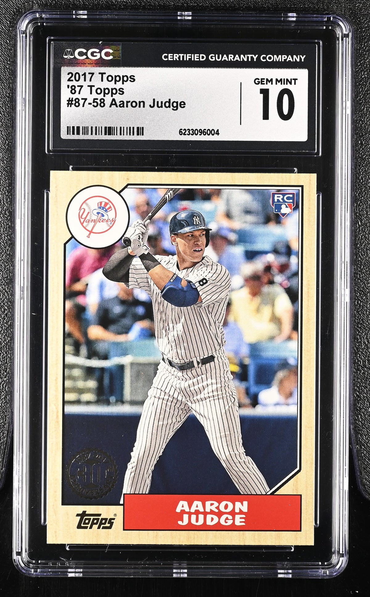 2017 Topps #87-58 Aaron Judge '87 Topps CGC 10-1