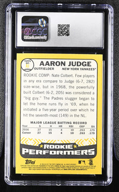 2017 Heritage High Number #RP-AJ Aaron Judge Rookie Performers CGC 9.5-2