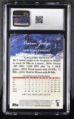 2017 Gallery #117 Aaron Judge Canvas CGC 10-2