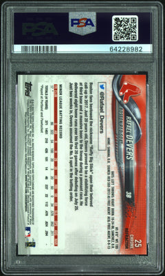 2018 Topps Chrome #25 Rafael Devers X-Fractor PSA 10-2
