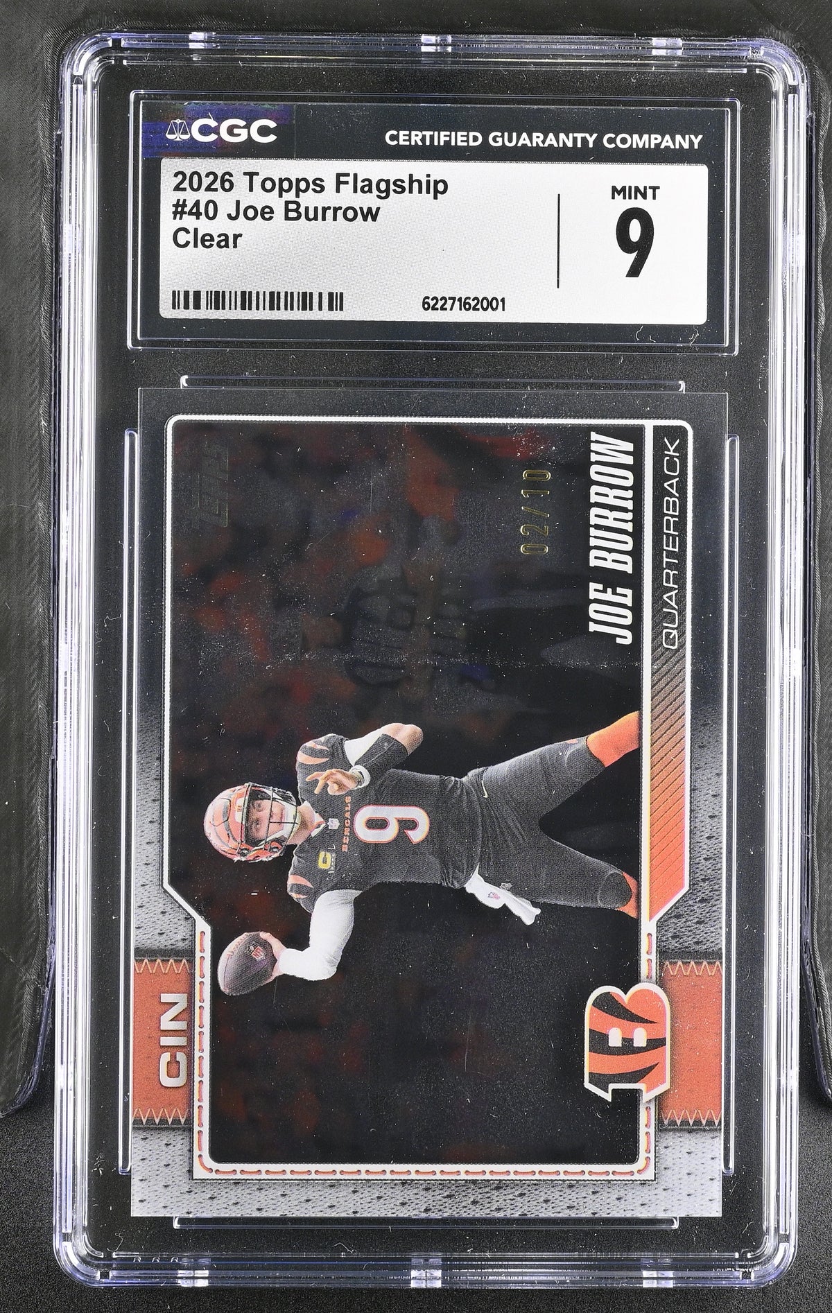 2026 Topps Flagship #40 Joe Burrow Clear Variations CGC 9 02/10