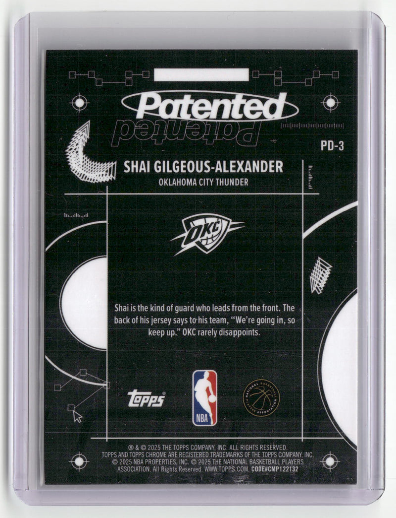 2025-26 Topps Chrome #PD-3 Shai Gilgeous-Alexander Patented-2