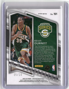2023-24 Panini Spectra #191 Kevin Durant Gold #/10-2