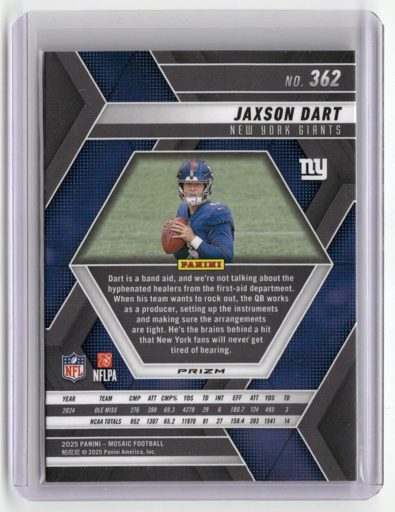 2025 Panini Mosaic #362 Jaxson Dart Mosaic Green-2