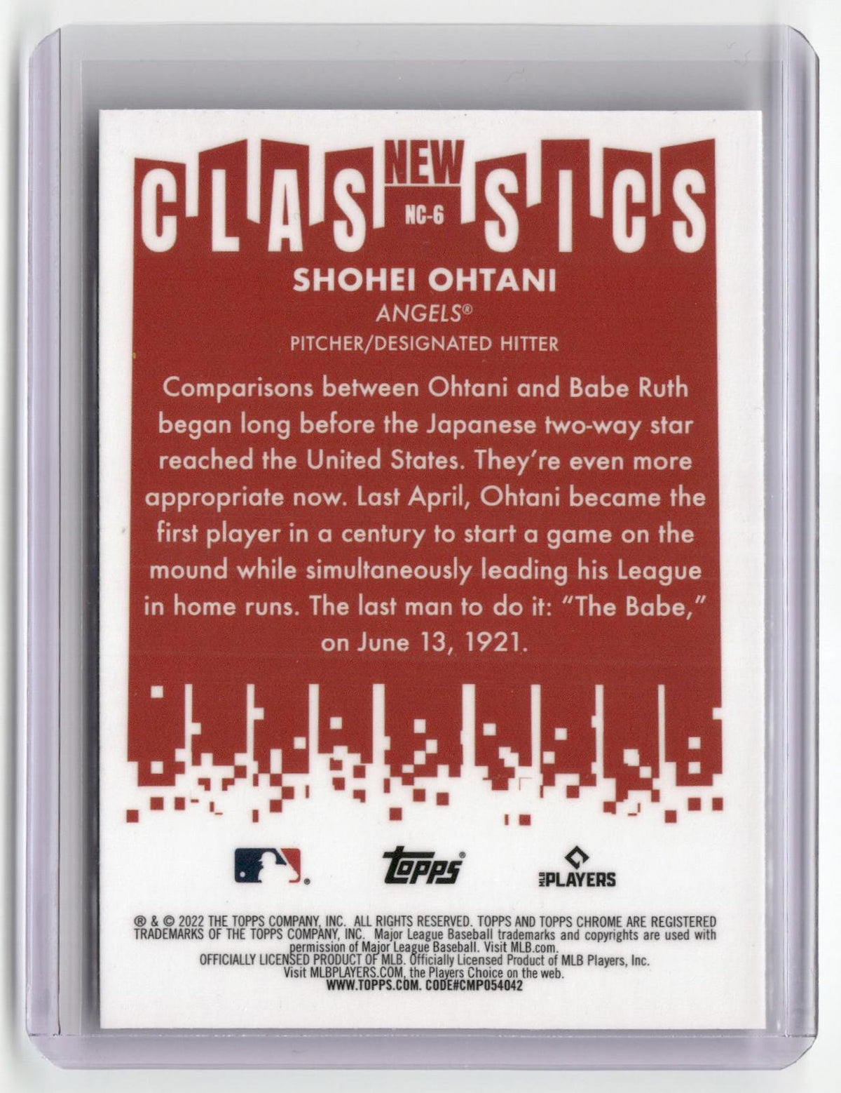 2022 Topps Chrome #NC-6 Shohei Ohtani New Classics-2