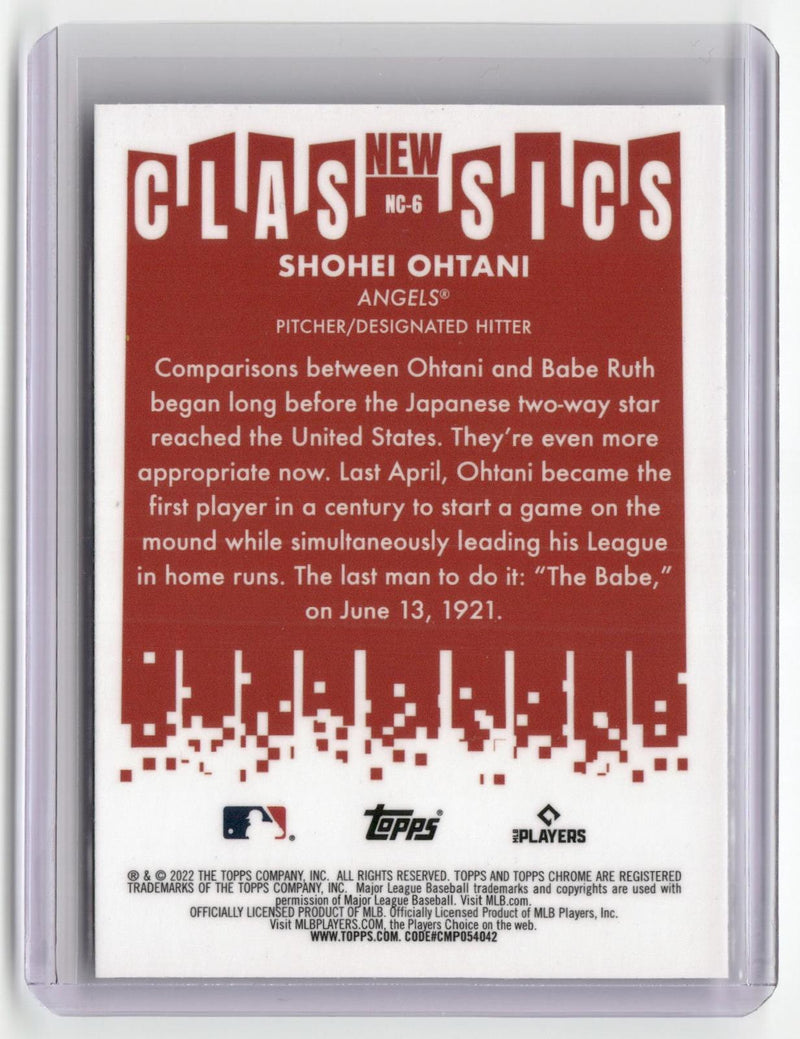 2022 Topps Chrome #NC-6 Shohei Ohtani New Classics-2