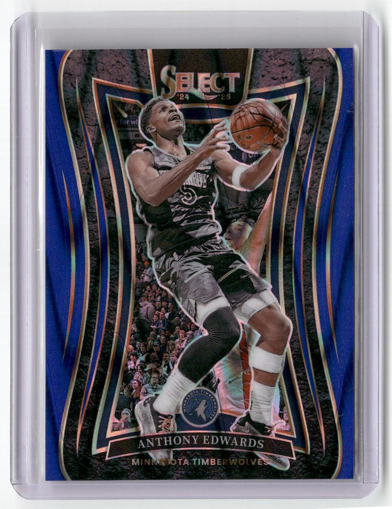 2024-25 Panini Select #365 Anthony Edwards Blue Flash Prizm #/99-1