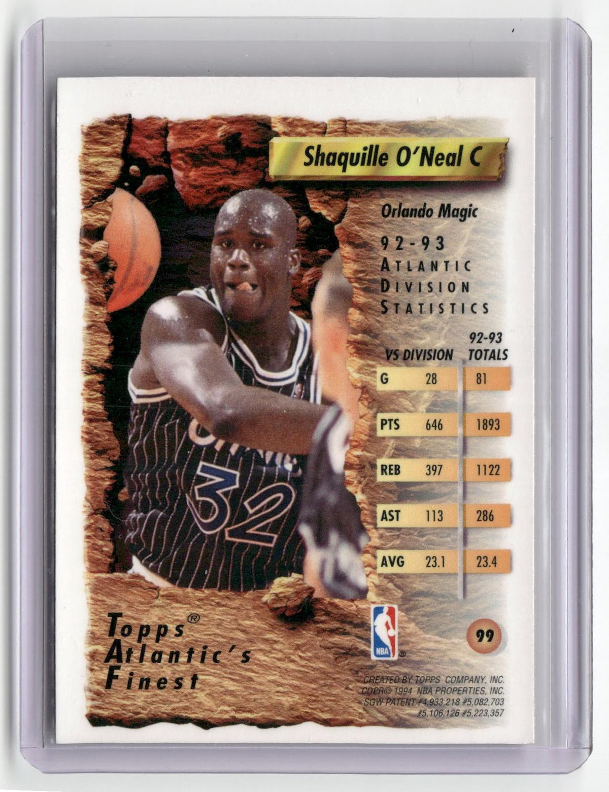 1993-94 Finest #99 Shaquille O'Neal-2