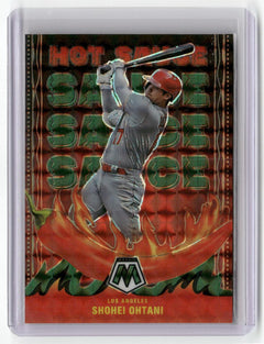 2022 Panini Mosaic #HS-6 Shohei Ohtani Hot Sauce Green Mosaic-1