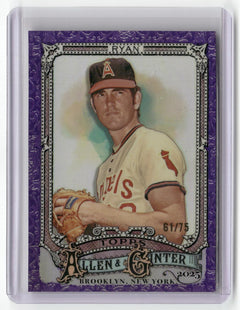 2025 Topps Allen & Ginter #63 Nolan Ryan Chrome Purple Refractor #/75-1