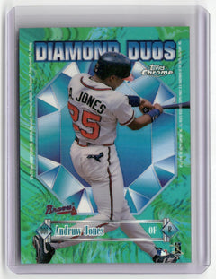 1997 Topps Chrome #DD1 Chipper Jones / Andruw Jones Diamond Duos Refractor-2