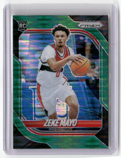 2025-26 Panini Prizm #58 Zeke Mayo Green Pulsar Prizm #/25-1