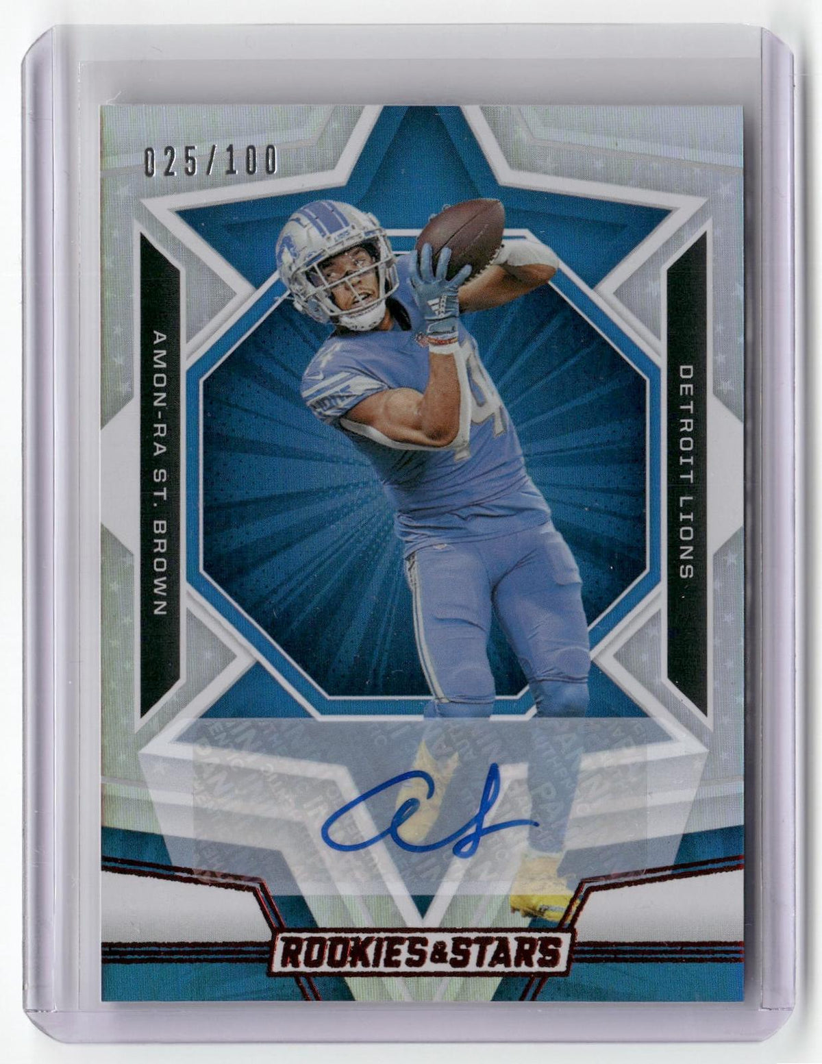 2023 Panini Rookies & Stars #33 Amon-Ra St. Brown Signatures #/100