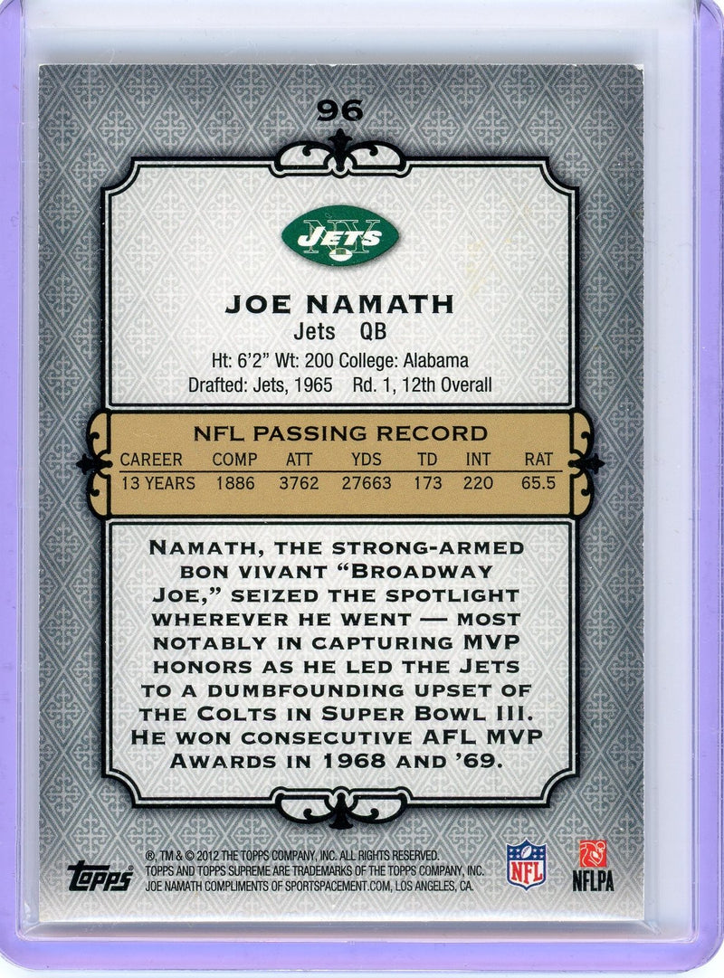2012 Topps Supreme #96 Joe Namath #/462-2