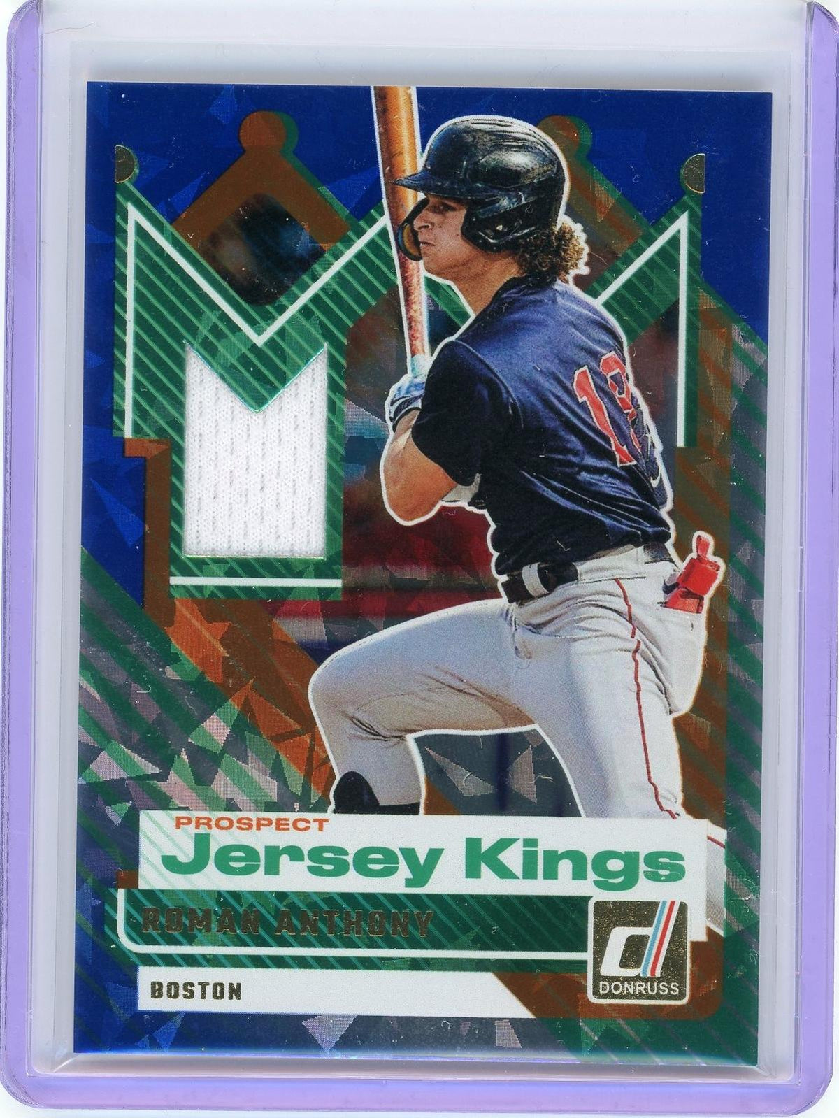 2025 Donruss #PJK-RA Roman Anthony Prospect Jersey Kings Blue Ice