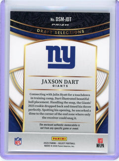 2025 Panini Select #DSM-JDT Jaxson Dart Draft Selections Memorabilia Blue Prizm-2
