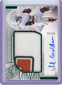 2025 Leaf Trinity - Rookie Auto Memorabilia Green #RM-MG1 Matthew Golden 25/25-1