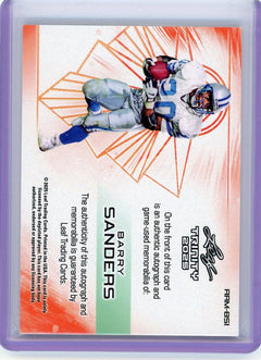 2025 Leaf Trinity #RRM-BS1 Barry Sanders Auto 7/8 Retro Game Used Memorabilia-4