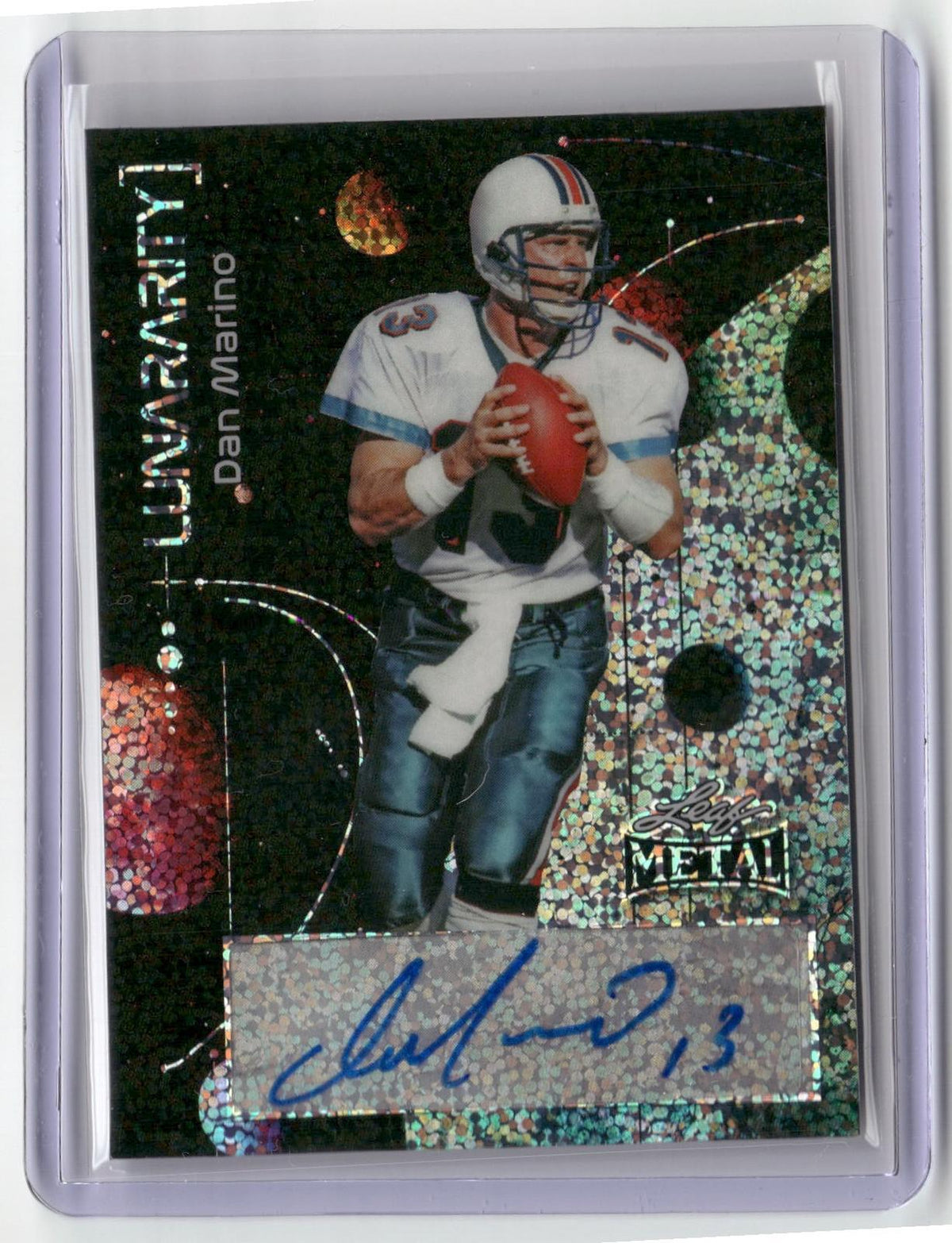 2025 Leaf Metal #L-DM1 Dan Marino Auto Lunararity Sparkles Silver #/10