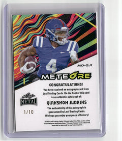 2024 Leaf Metal #MO-QJ1 Quinshon Judkins Auto MeteOre Prismatic Silver 1/10-2