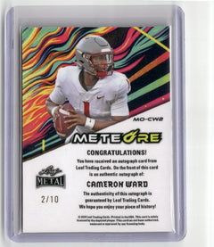 2024 Leaf Metal #MO-CW2 Cameron Ward Auto MeteOre Prismatic Silver #/10-2