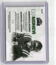 2024 Leaf Metal #SM-QJ1 Quinshon Judkins Auto So Money! Mojo Fire #/6-2