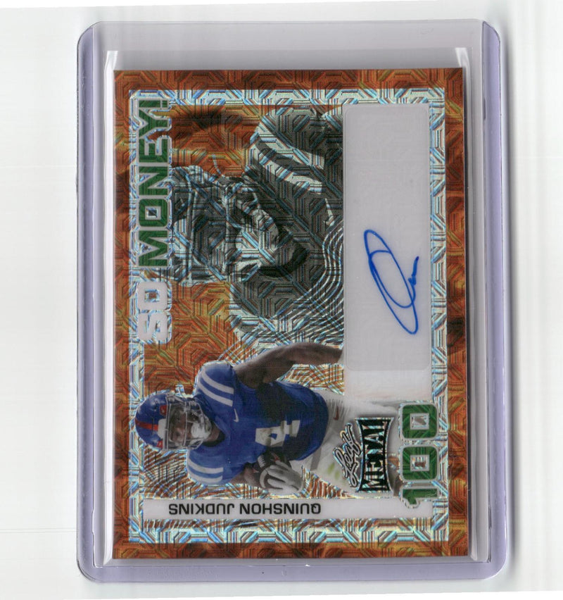 2024 Leaf Metal #SM-QJ1 Quinshon Judkins Auto So Money! Mojo Fire #/6-1