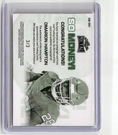 2024 Leaf Metal #SM-OH1 Omarion Hampton Auto So Money! Laser Pink #/3-2