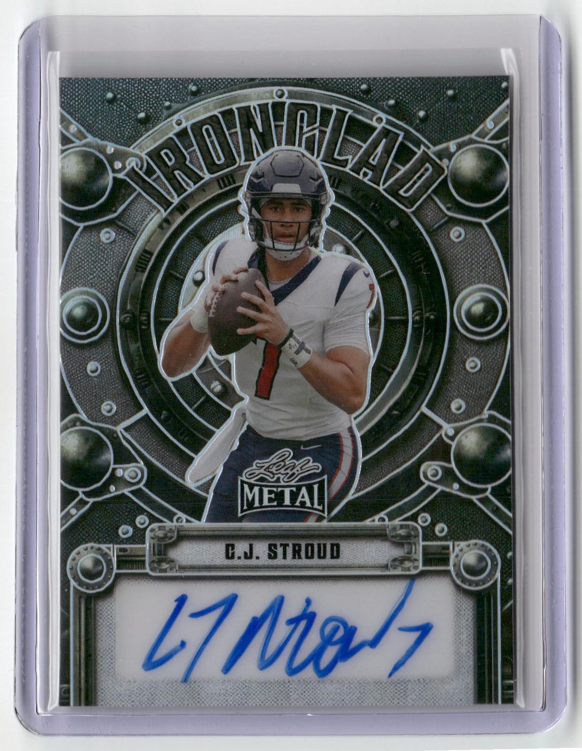 2024 Leaf Metal #IC-CJS C.J. Stroud Ironclad Prismatic Silver #/10