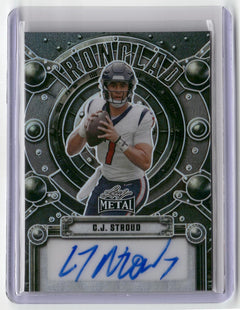 2024 Leaf Metal #IC-CJS C.J. Stroud Ironclad Prismatic Silver #/10-1