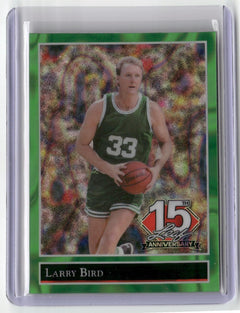 2025 Leaf Redemption - 1992 Leaf Base Lava Green #92B-103 Larry Bird #/6-1