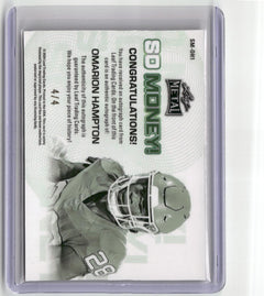 2024 Leaf Metal #SM-OH1 Omarion Hampton So Money! Prismatic Orange #/4-2