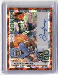 2024 Leaf Metal #SM-OH1 Omarion Hampton So Money! Prismatic Orange #/4-1