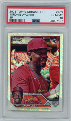 2023 Topps Chrome Logofractor Edition #209b Jordan Walker PSA 10-1