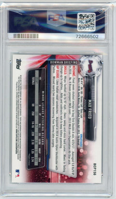2017 Bowman Chrome #BCP156 Max Fried Prospects Gold Shimmer Refractor PSA 10 /50-2