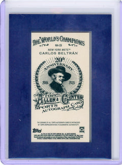 2025 Topps Allen & Ginter #MA-CB Carlos Beltrán Framed Mini Auto Blue #/99-2