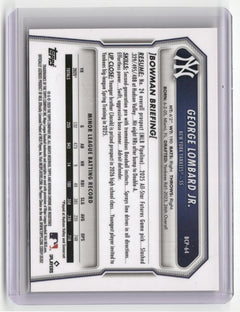 2026 Bowman #BCP-64 George Lombard Jr. Chrome Orange Shimmer Refractor #/25-2