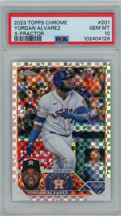 2023 Topps Chrome #201 Yordan Alvarez X-Fractors PSA 10-1