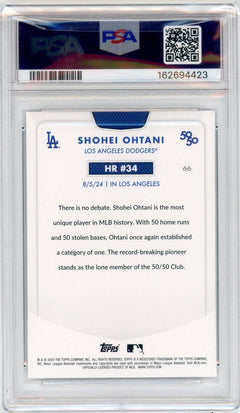2024 Topps 50/50: Shohei Ohtani #66 Shohei Ohtani PSA 10-2
