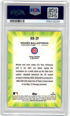 2025 Topps Chrome Update #RR-39 Moises Ballesteros Radiating Rookies PSA 10-2