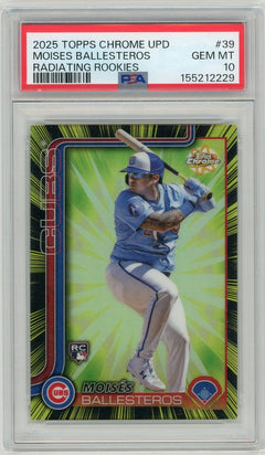 2025 Topps Chrome Update #RR-39 Moises Ballesteros Radiating Rookies PSA 10-1