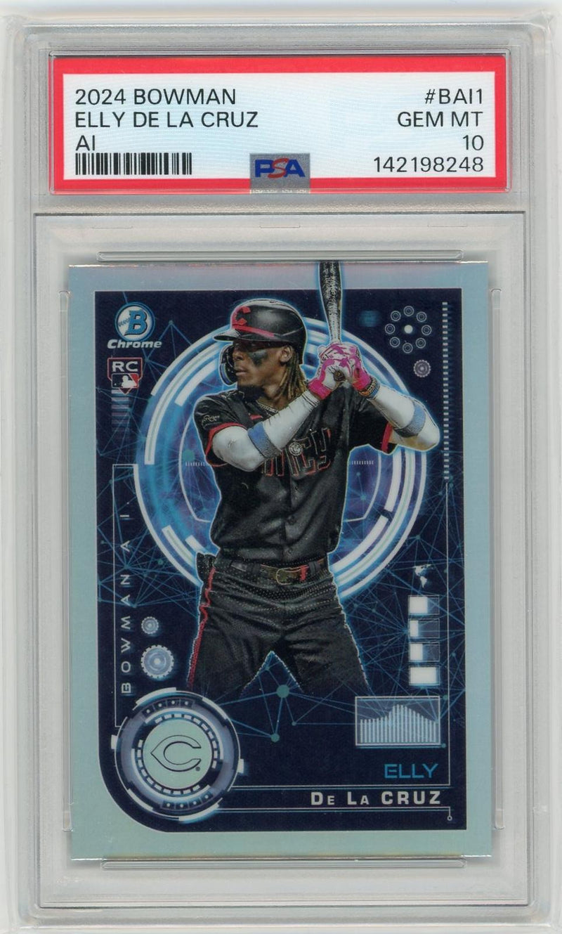 2024 Bowman #BAI-1 Elly De La Cruz Bowman A.I. PSA 10-1