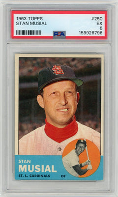 1963 Topps #250 Stan Musial PSA 5-1