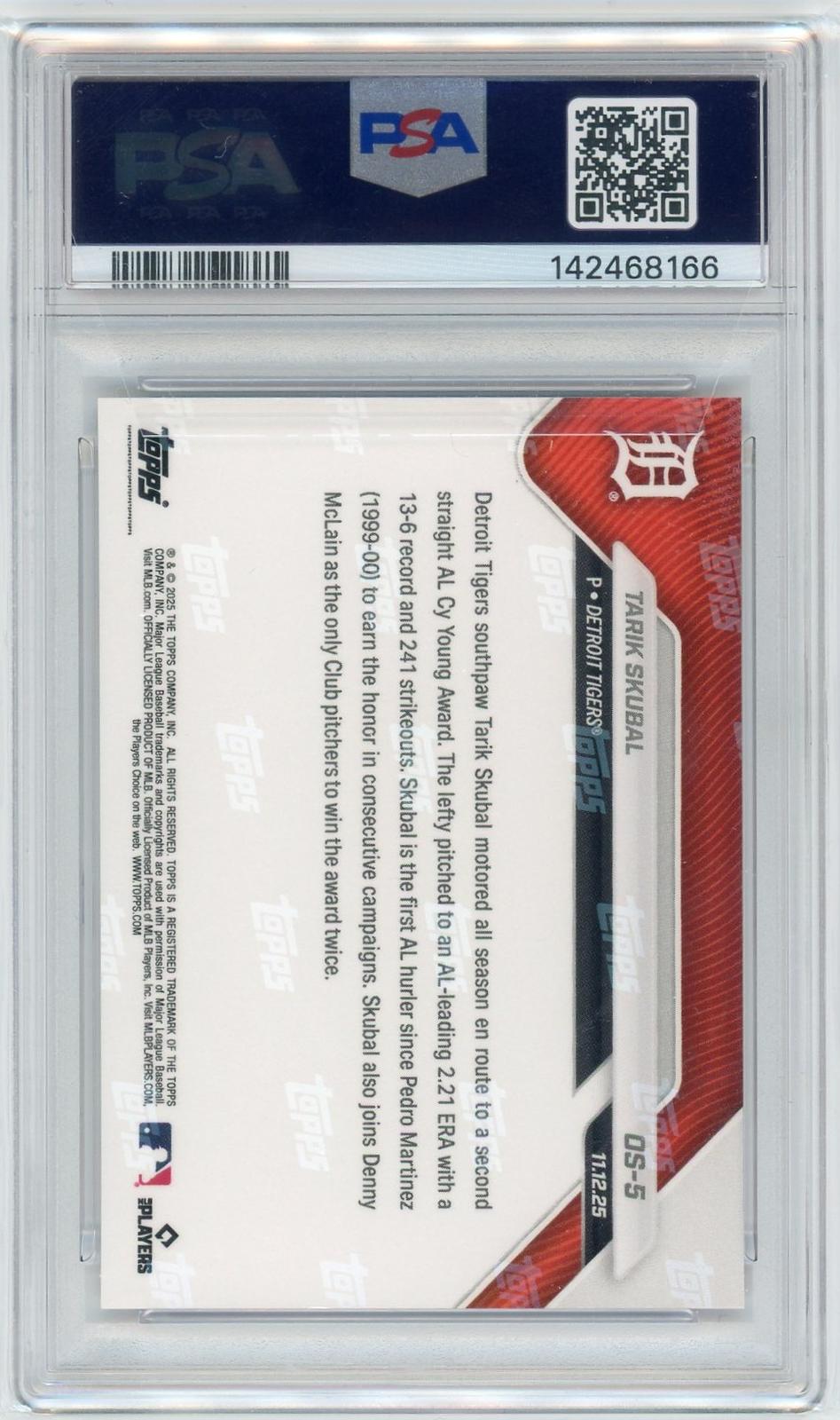 2025-26 Topps Now Off-Season #OS-5 Tarik Skubal PSA 10-2