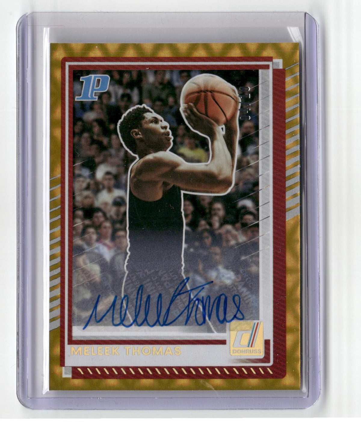 2025-26 Donruss #71 Meleek Thomas Base Optic Autographs Gold #/10-1