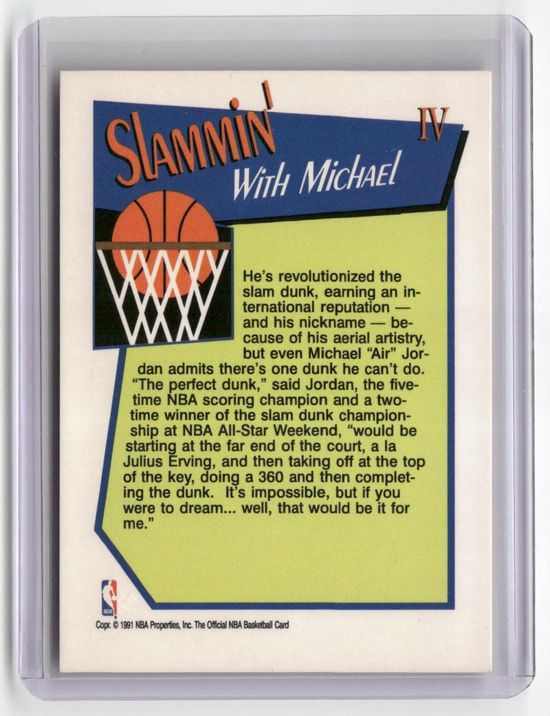 1991-92 Hoops #IV Michael Jordan Slam Dunk-2