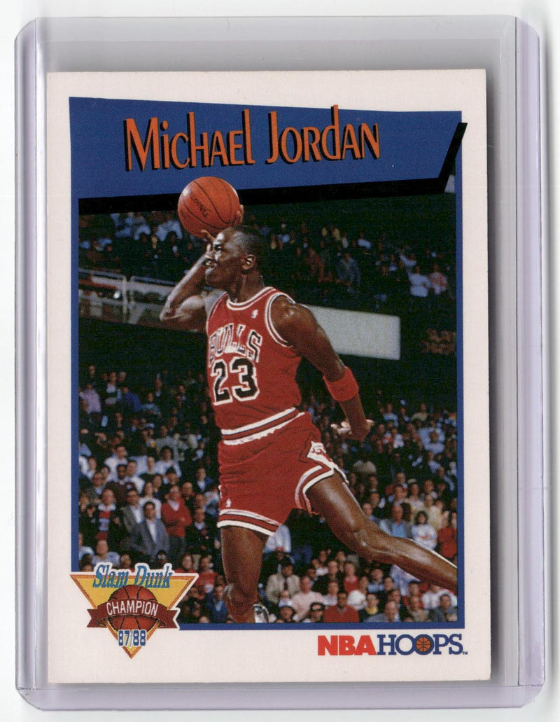 1991-92 Hoops #IV Michael Jordan Slam Dunk-1